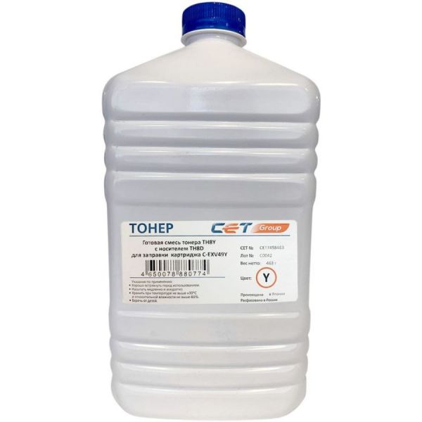 Тонер для картриджа CET TF8Y/TF8D желтый, 463г